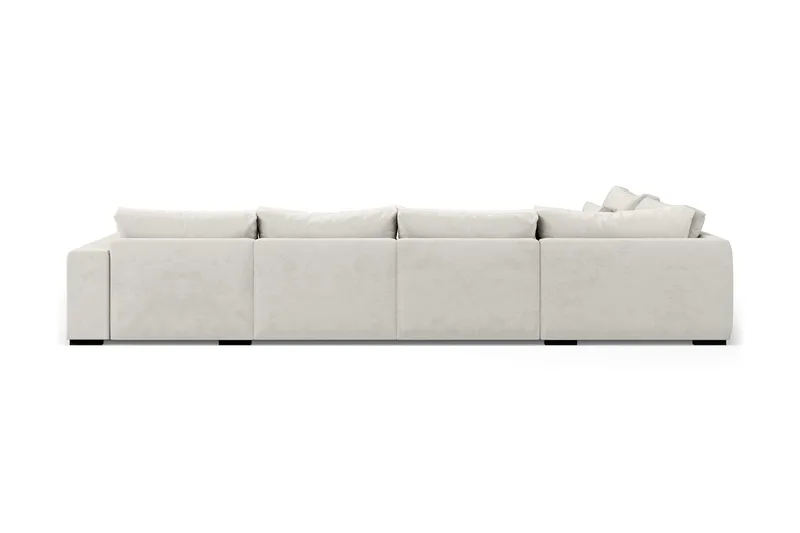 Dubai U-modulsoffa med Divan Höger Sammet Extra Djup - Vit - Products - Möbler - Soffa - Modulsoffa - Komplett modulsoffa