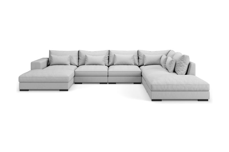 Dubai U-modulsoffa med Divan Vänster, Ljusgrå