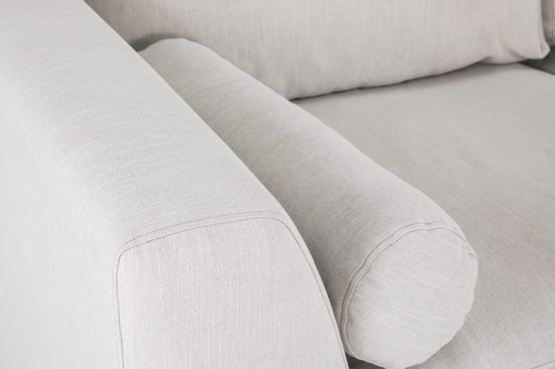 Ocean Lyx 6-sits Vänstervänd U-formad Soffa med Divan och Schäslong + Fotpall i Tyg - Ljusgrå - Products - Möbler - Soffa - U-soffa