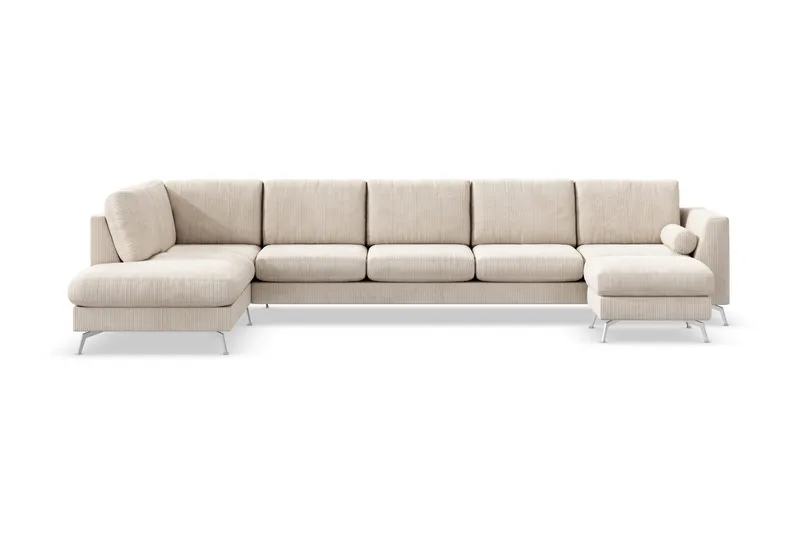 Ocean Lyx U-soffa med Schäslong Vänster, Beige