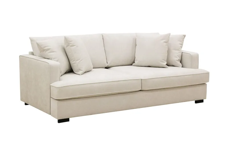Rossita 3-sits Djup Tygsoffa - Beige - Products - Möbler - Soffa - 3 sits soffa