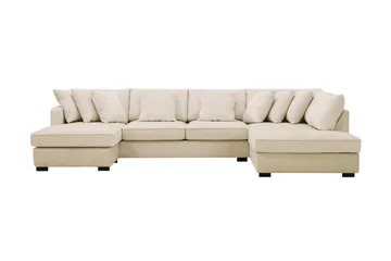 Rossita 5-sits Högervänd U-formad Djup Soffa med Divan och Schäslong i Chenille