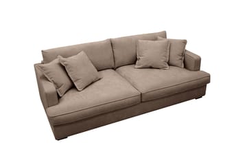Rossita Lyx 2,5-sits Extra djup Soffa i Tyg - Mörkbrun - Products - Möbler - Soffa - 3 sits soffa