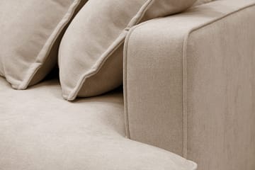 Rossita Lyx 3-sits Extra djup Soffa i Tyg - Ljusbrun - Products - Möbler - Soffa - 3 sits soffa