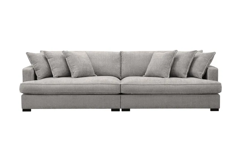 Rossita Lyx 4-sits Extra djup Soffa i Chenille - Ljusgrå - Products - Möbler - Soffa - 4 sits soffa