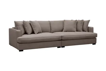 Rossita Lyx 4-sits Extra djup Tygsoffa - Brun - Products - Möbler - Soffa - 4 sits soffa
