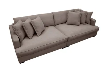 Rossita Lyx 4-sits Extra djup Tygsoffa - Brun - Products - Möbler - Soffa - 4 sits soffa