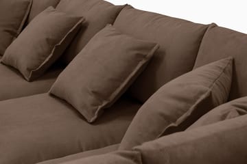 Rossita Lyx 5-sits Högervänd U-formad Extra djup Soffa med Divan och Schäslong i Manchester - Mörkbrun - Products - Möbler - Soffa - U-soffa