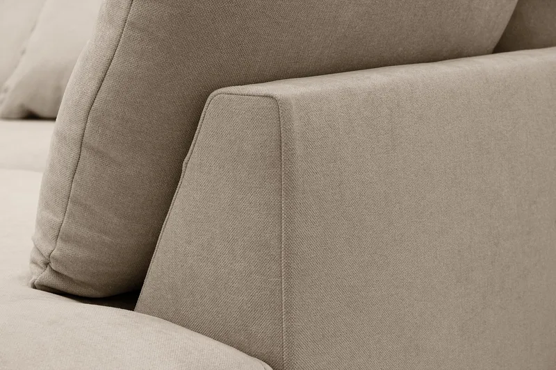 Rossita Lyx 5-sits Högervänd U-formad Extra djup Soffa med Divan och Schäslong i Tyg - Brun - Products - Möbler - Soffa - U-soffa