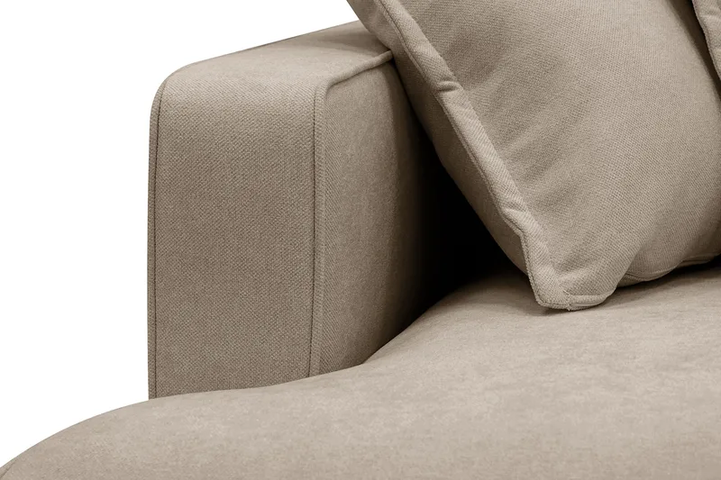 Rossita Lyx 5-sits Högervänd U-formad Extra djup Soffa med Divan och Schäslong i Tyg - Brun - Products - Möbler - Soffa - U-soffa
