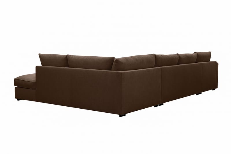 Rossita Lyx 5-sits Vänstervänd U-formad Extra djup Soffa med Divan och Schäslong i Manchester - Mörkbrun - Products - Möbler - Soffa - U-soffa