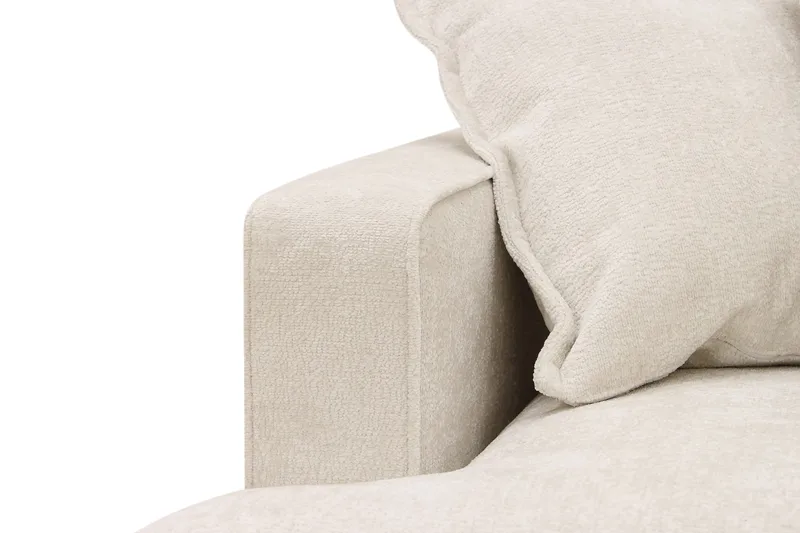 Rossita Lyx 6-sits Högervänd U-formad Extra djup Soffa med Divan och Schäslong i Chenille - Beige - Products - Möbler - Soffa - U-soffa