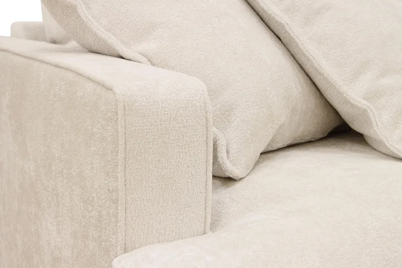 Rossita Lyx 6-sits Högervänd U-formad Extra djup Soffa med Divan och Schäslong i Chenille - Beige - Products - Möbler - Soffa - U-soffa