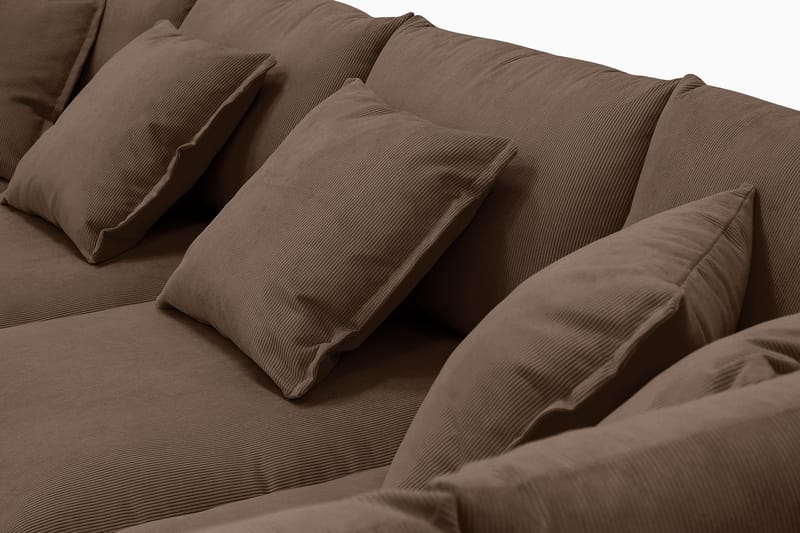 Rossita Lyx 6-sits Högervänd U-formad Extra djup Soffa med Divan och Schäslong i Manchester - Mörkbrun - Products - Möbler - Soffa - U-soffa
