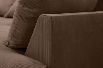Rossita Lyx 6-sits Högervänd U-formad Extra djup Soffa med Divan och Schäslong i Manchester - Mörkbrun - Products - Möbler - Soffa - U-soffa