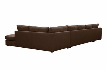 Rossita Lyx 6-sits Högervänd U-formad Extra djup Soffa med Divan och Schäslong i Manchester - Mörkbrun - Products - Möbler - Soffa - U-soffa