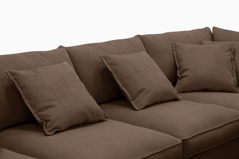 Rossita Lyx 6-sits Högervänd U-formad Extra djup Soffa med Divan och Schäslong i Manchester - Mörkbrun - Products - Möbler - Soffa - U-soffa