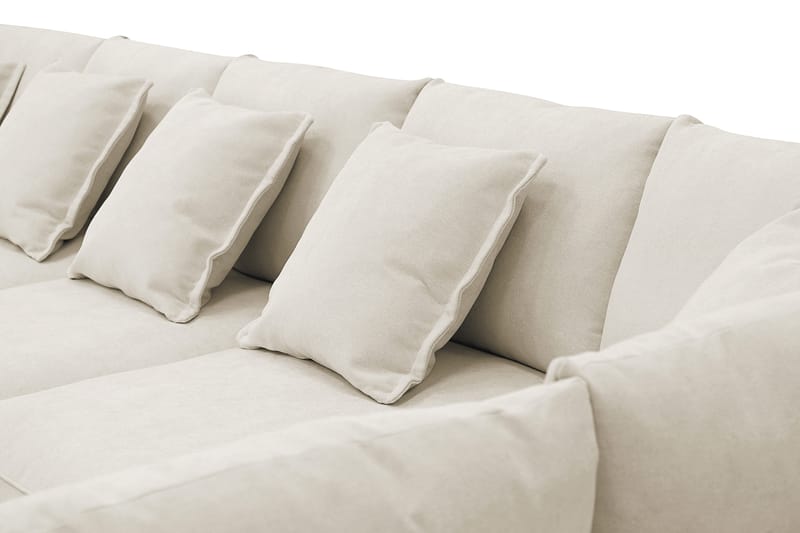 Rossita Lyx 6-sits Högervänd U-formad Extra djup Soffa med Divan och Schäslong i Tyg - Beige - Products - Möbler - Soffa - U-soffa