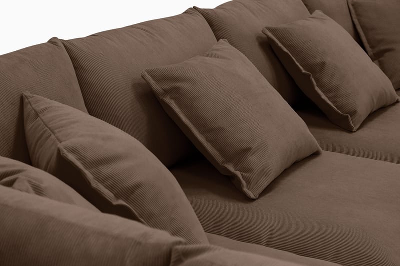 Rossita Lyx 6-sits Vänstervänd U-formad Extra djup Soffa med Divan och Schäslong i Manchester - Mörkbrun - Products - Möbler - Soffa - U-soffa