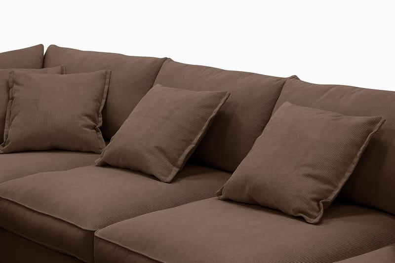 Rossita Lyx 6-sits Vänstervänd U-formad Extra djup Soffa med Divan och Schäslong i Manchester - Mörkbrun - Products - Möbler - Soffa - U-soffa