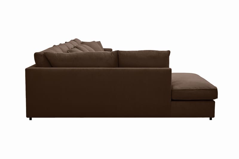Rossita Lyx 6-sits Vänstervänd U-formad Extra djup Soffa med Divan och Schäslong i Manchester - Mörkbrun - Products - Möbler - Soffa - U-soffa