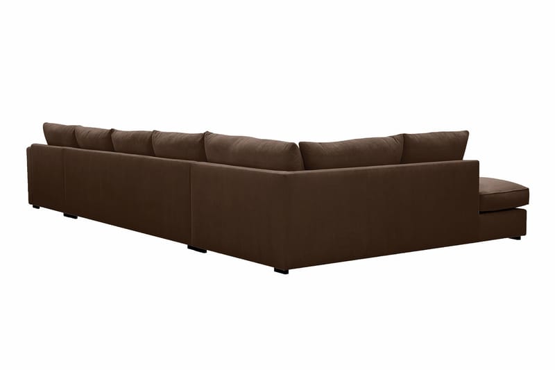 Rossita Lyx 6-sits Vänstervänd U-formad Extra djup Soffa med Divan och Schäslong i Manchester - Mörkbrun - Products - Möbler - Soffa - U-soffa