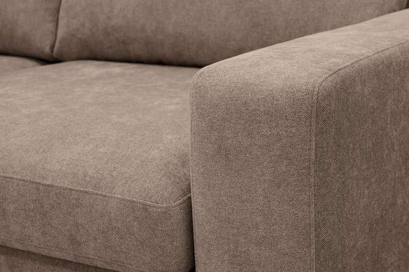 Scandi Djup 3-sits Soffa i Tyg - Mörkbrun - Products - Möbler - Soffa - 3 sits soffa
