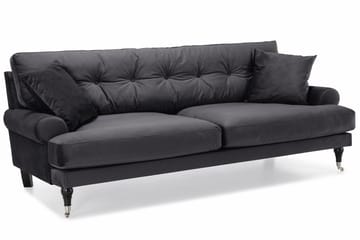 Andrew Soffgrupp 2+1 Sammet - Mörkgrå - Products - Möbler - Soffa - Soffgrupp - Howard soffgrupp
