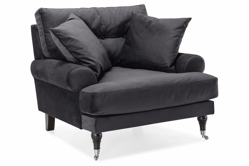 Andrew Soffgrupp 2+1 Sammet - Mörkgrå - Products - Möbler - Soffa - Soffgrupp - Howard soffgrupp