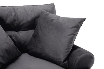 Andrew Soffgrupp 2+1 Sammet - Mörkgrå - Products - Möbler - Soffa - Soffgrupp - Howard soffgrupp