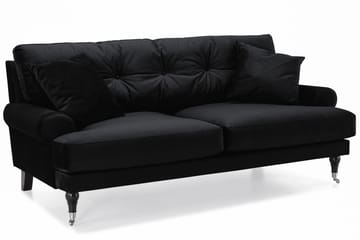Andrew Soffgrupp 2+1 Sammet - Svart - Products - Möbler - Soffa - Soffgrupp - Howard soffgrupp