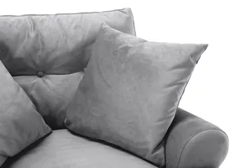 Andrew Soffgrupp 3+1 Sammet - Ljusgrå - Products - Möbler - Soffa - Soffgrupp - Howard soffgrupp