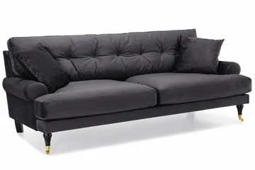 Andrew Soffgrupp 3+2+1 Sammet - Mörkgrå - Products - Möbler - Soffa - Soffgrupp - Howard soffgrupp