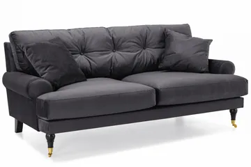 Andrew Soffgrupp 3+2+1 Sammet - Mörkgrå - Products - Möbler - Soffa - Soffgrupp - Howard soffgrupp