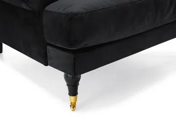 Andrew Soffgrupp 3+2+1 Sammet - Svart - Products - Möbler - Soffa - Soffgrupp - Howard soffgrupp