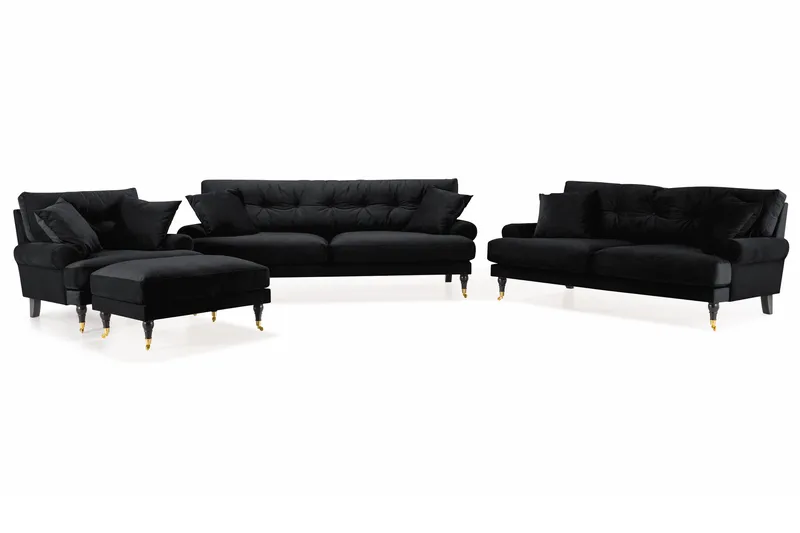 Andrew Soffgrupp 3+2+1 Sammet, Svart