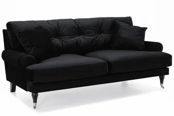 Andrew Soffgrupp 3+2 Sammet - Svart - Products - Möbler - Soffa - Soffgrupp - Howard soffgrupp