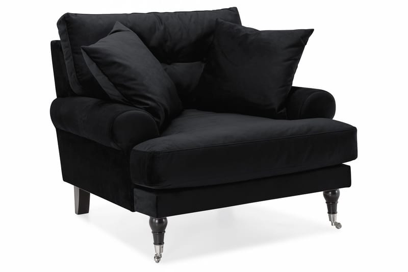 Andrew Soffgrupp 3+2 Sammet - Svart - Products - Möbler - Soffa - Soffgrupp - Howard soffgrupp
