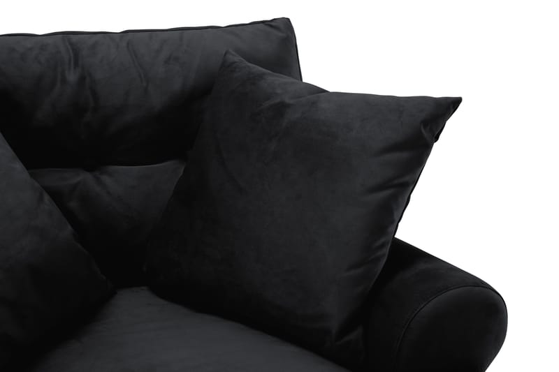Andrew Soffgrupp 3+2 Sammet - Svart - Products - Möbler - Soffa - Soffgrupp - Howard soffgrupp