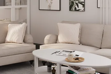 Howard Classic Soffgrupp 3-sits + 2-sits Soffa + Fåtölj i Tyg - Beige - Products - Möbler - Soffa - Soffgrupp - Howard soffgrupp