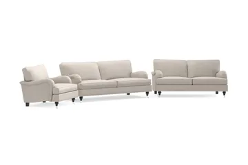 Howard Classic Soffgrupp 3-sits + 2-sits Soffa + Fåtölj i Tyg - Beige - Products - Möbler - Soffa - Soffgrupp - Howard soffgrupp