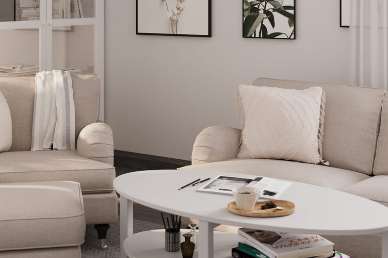Howard Classic Soffgrupp 3-sits Soffa + Fåtölj i Tyg - Beige - Products - Möbler - Soffa - Soffgrupp - Howard soffgrupp