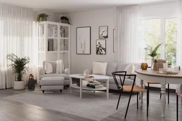 Howard Classic Soffgrupp 3-sits Soffa + Fåtölj i Tyg - Grå - Products - Möbler - Soffa - Soffgrupp - Howard soffgrupp