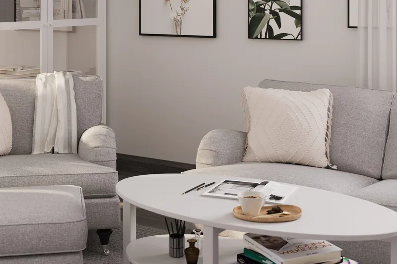 Howard Classic Soffgrupp 3-sits Soffa + Fåtölj i Tyg - Grå - Products - Möbler - Soffa - Soffgrupp - Howard soffgrupp