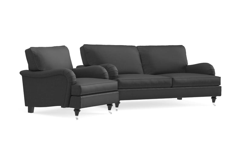 Howard Classic Soffgrupp 3-sits Soffa + Fåtölj i Tyg - Mörkgrå - Products - Möbler - Soffa - Soffgrupp - Howard soffgrupp