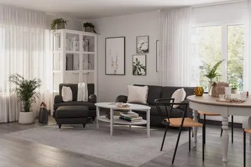 Howard Classic Soffgrupp 3-sits Soffa + Fåtölj i Tyg - Mörkgrå - Products - Möbler - Soffa - Soffgrupp - Howard soffgrupp