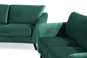 Trend Soffgrupp 3-sits + 2-sits Sammetssoffa - Grön - Products - Möbler - Soffa - Soffgrupp - Howard soffgrupp