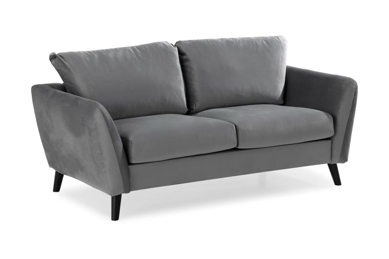 Trend 2-sits Sammetssoffa - Ljusgrå - Products - Möbler - Soffa - Sammetssoffa