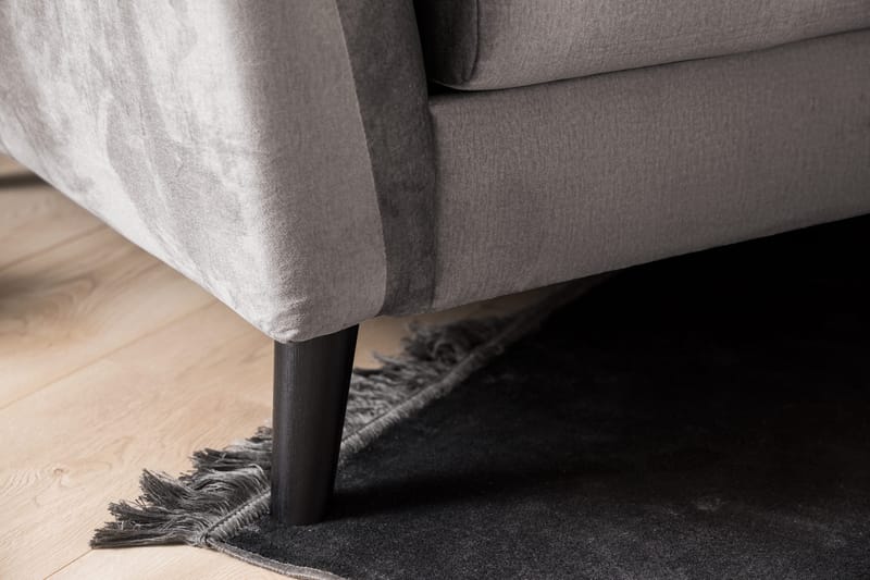 Trend 2-sits Sammetssoffa - Mörkgrå - Products - Möbler - Soffa - Sammetssoffa
