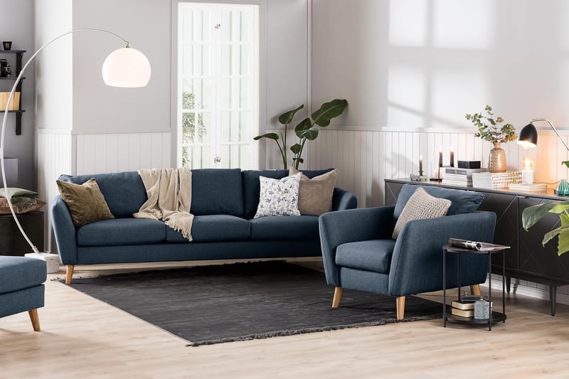 Trend 2-sits Tygsoffa - Blå - Products - Möbler - Soffa - 2 sits soffa
